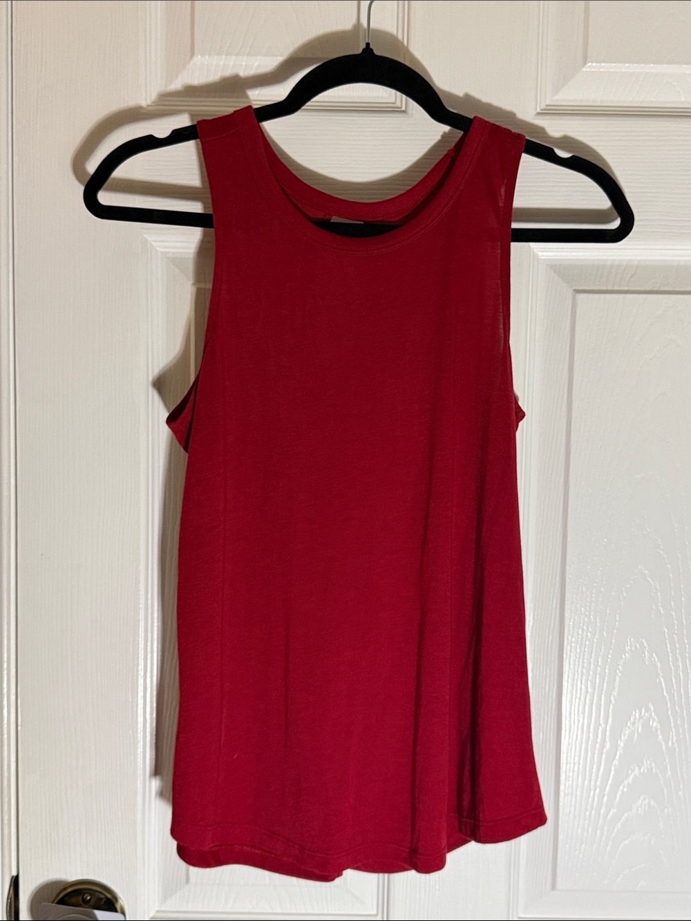 Women's Red Sleeveless Tank Top